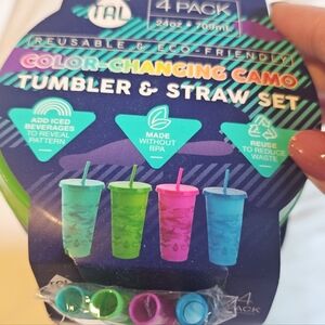 4pk Camo Color Changing Tumblers